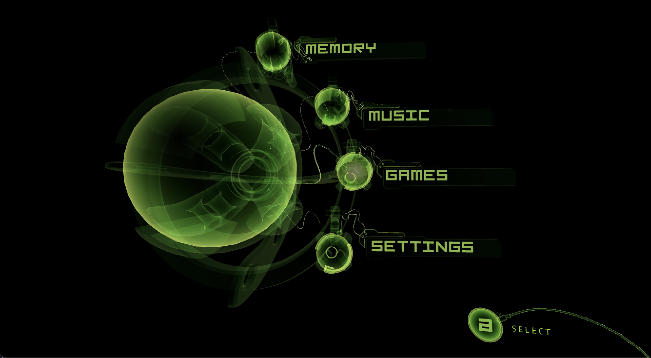 Build 3424 MainMenu2 -- the 4-pod menu with GAMES